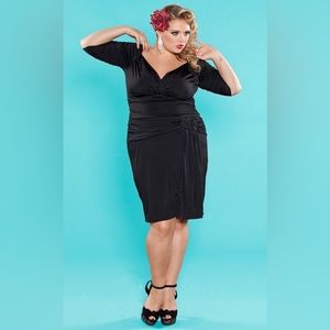 SWAK Design retro ruched curvy dress